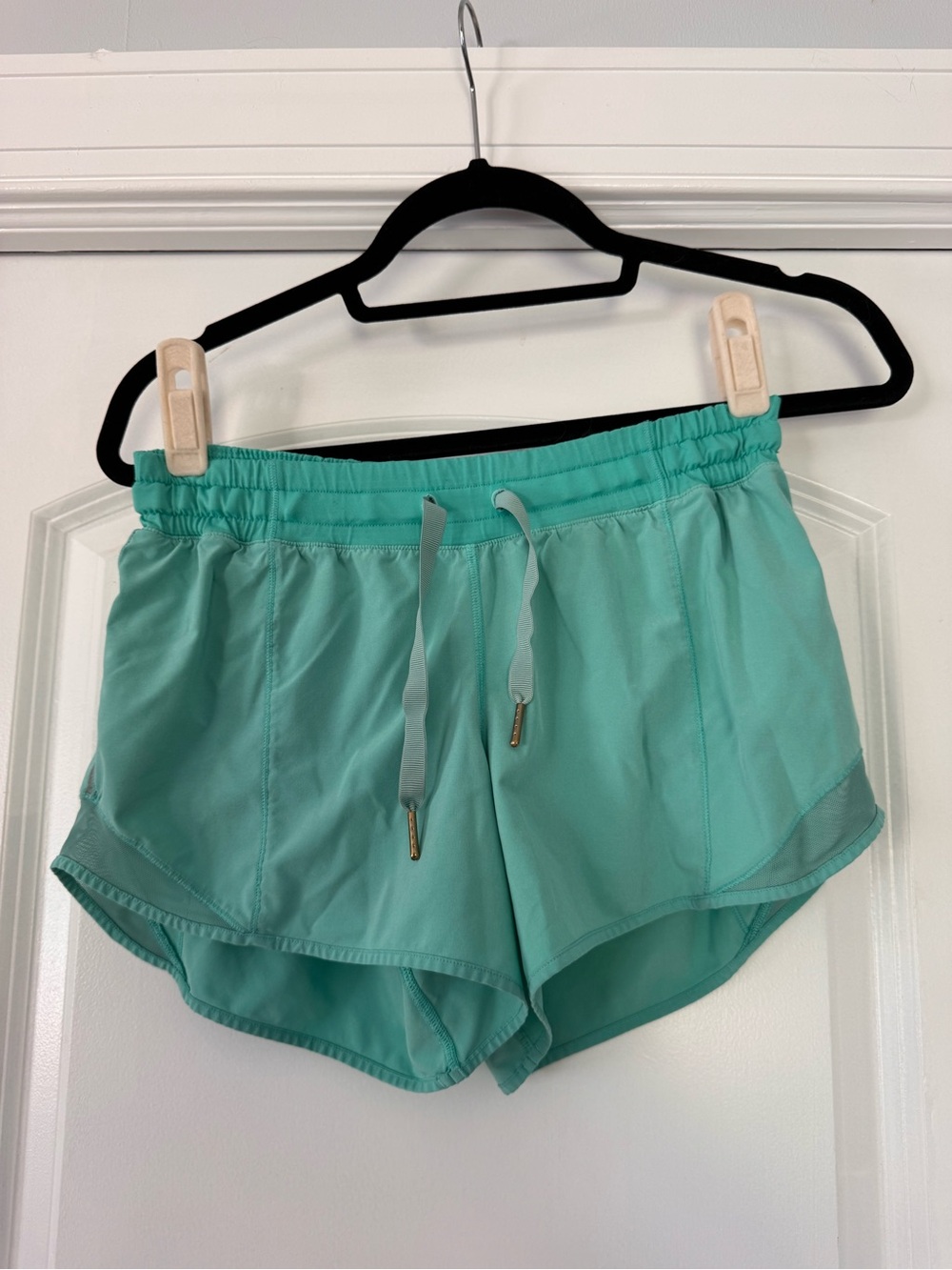 lululemon athletica Mint Green Running Shorts with Drawstring